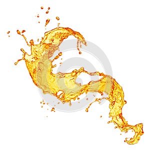 Orange juice splash