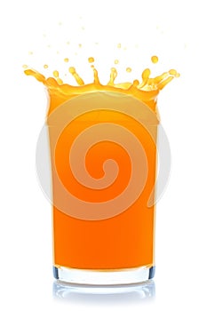 Orange juice splash.