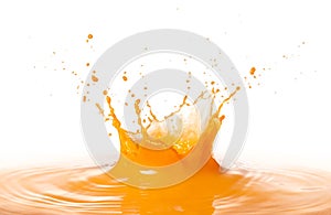 Orange juice splash