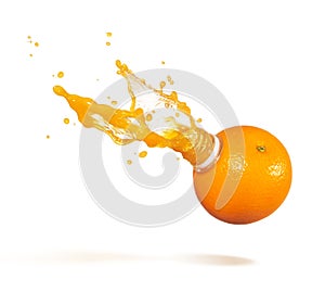 Orange juice splash