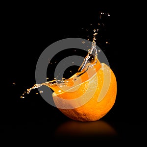 Orange juice splashing