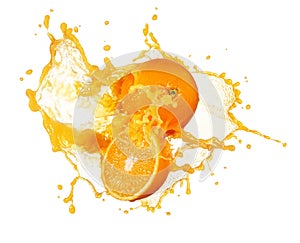 Orange juice splashing