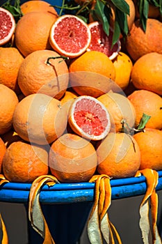 Orange juice stand in Essaouira, Morocco