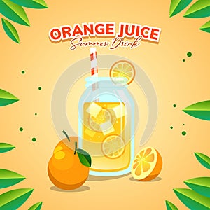 Orange juice summer drink