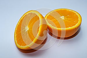 Orange juicy oranges isolated on a white background. Healthy eating. Delicious fruits. Tasty citrus