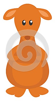 Orange kangaroo, icon