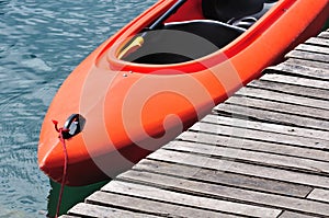 Orange kayak