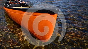 Orange kayak
