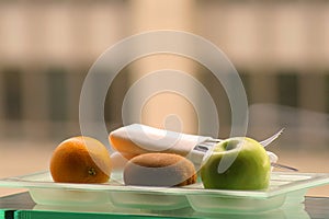 Orange, Kiwi Fruit and Apple