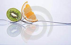 Orange and kiwi fruit composition