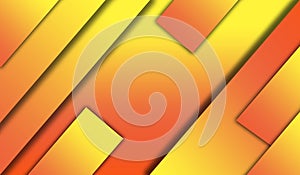 Orange layer paper abstract background, colourful 3D effect abstract background