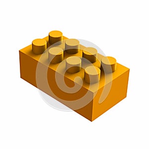 Orange lego cube for games