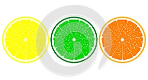 Orange, lemon, lime close up