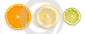 Orange lemon lime slice