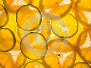 Orange lemon lime slices