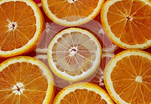 Orange and lemon slices