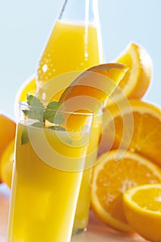 Orange lemonade with oranges