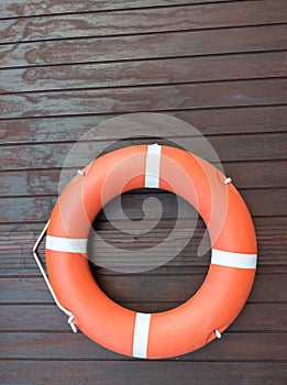 Orange life buoy belt for saftey