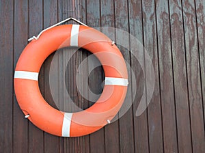 Orange life buoy belt for saftey