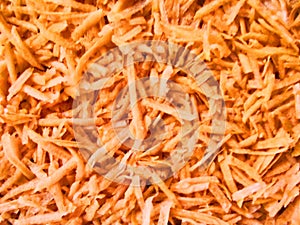 The orange light background. Carrot. photo