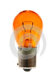Orange light bulb