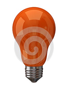 Orange light bulb