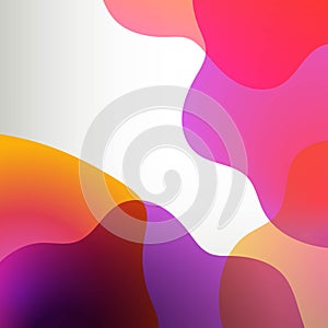 Orange And Lilac Abstract With Poster