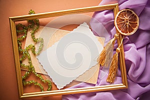 Orange and lilac memories background