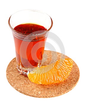 Orange liqueur and citrus slices