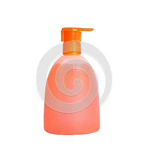 Orange Liquid Soap isolated