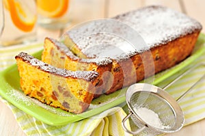 Orange Loaf Cake with Sultanas