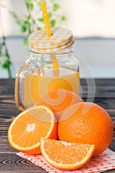 Orange, Lobule, Half, Juice. Healthy Lifestyle Concept
