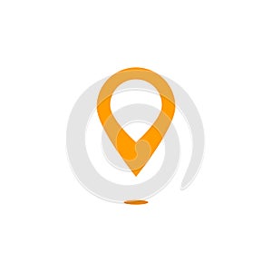 Orange Location map travelling icon set - vector for web, bussiness card and motion design