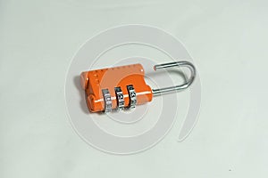 Orange lock for bags with code