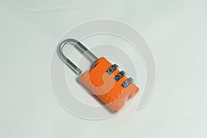 Orange lock for bags with code