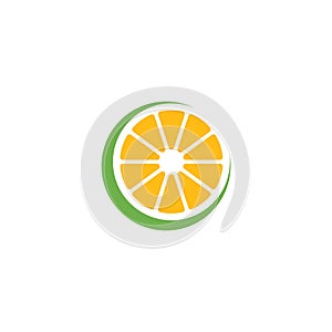 Orange logo icon Vector illustration