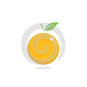 Orange logo icon Vector illustration