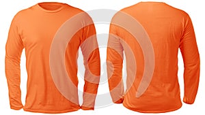 Orange Long Sleeved Shirt Design Template photo