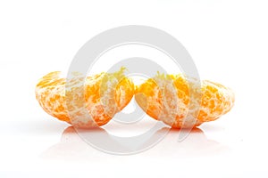 Orange mandarin or tangerine fruit isolated