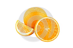 Orange mandarin on white isolate