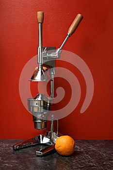 Orange and manual (mechanical) squezeer