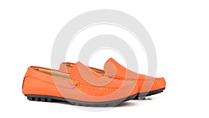 Orange men moccasin