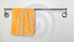 Orange microfiber towel photo