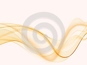 Orange modern abstract lines swoosh certificate Speed smooth wave border