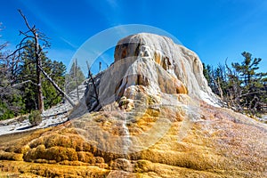 Orange Mound at Mammoth Hot Springs