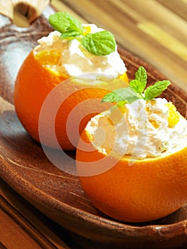 Orange mousse photo