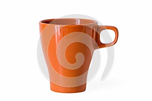 Orange mug isolated photo