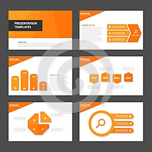 Orange Multipurpose Infographic elements and icon presentation template flat design set advertising marketing brochure flye