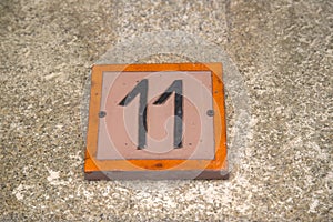 Orange Number Eleven