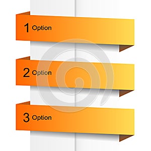 Orange option banners